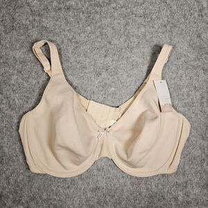Cacique Womens Beige Nude Unlined Full Coverage Underwire Bra Intimates Sz 42DD